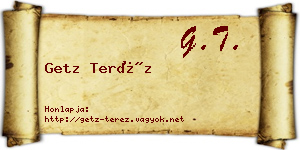 Getz Teréz névjegykártya